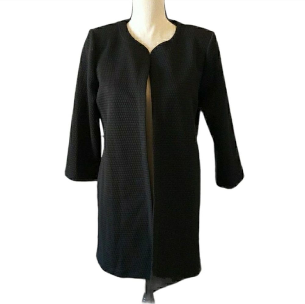 Sag Harbor Open Long Cardigan Black S